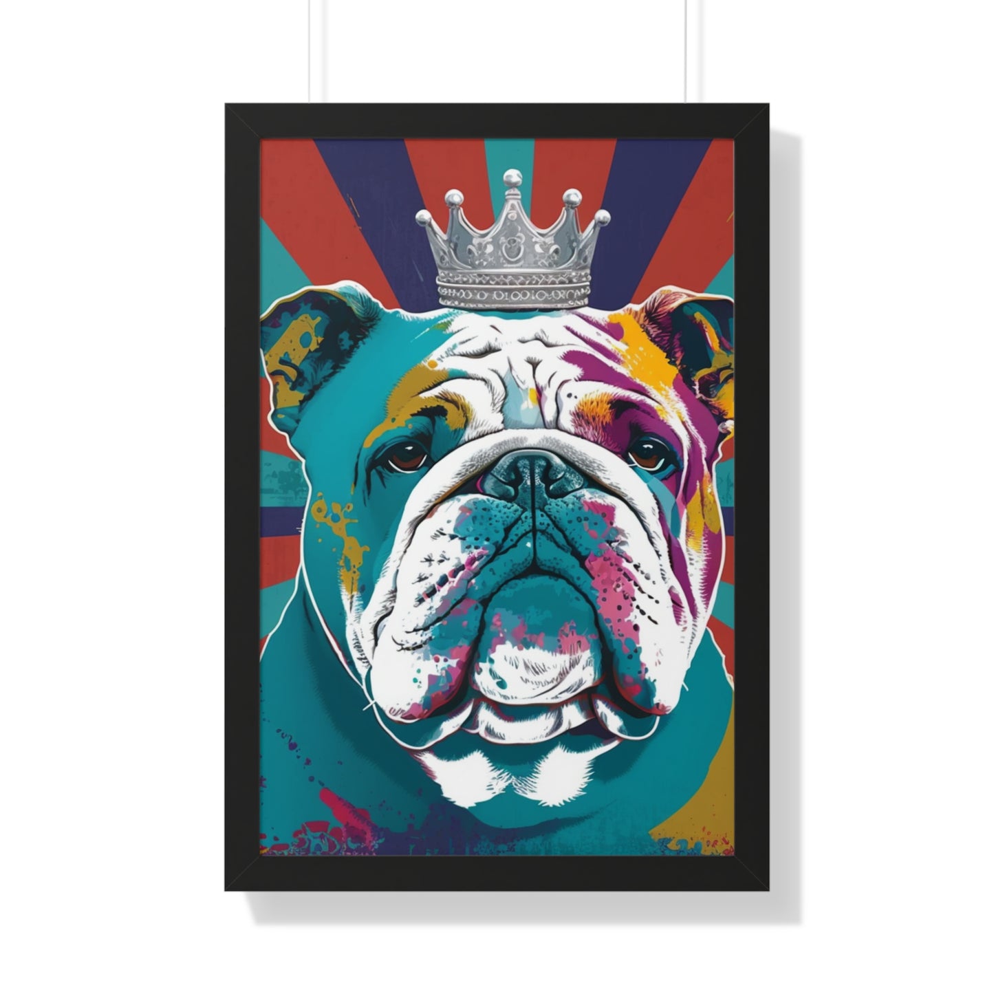 Framed PopArt British Bulldog Print