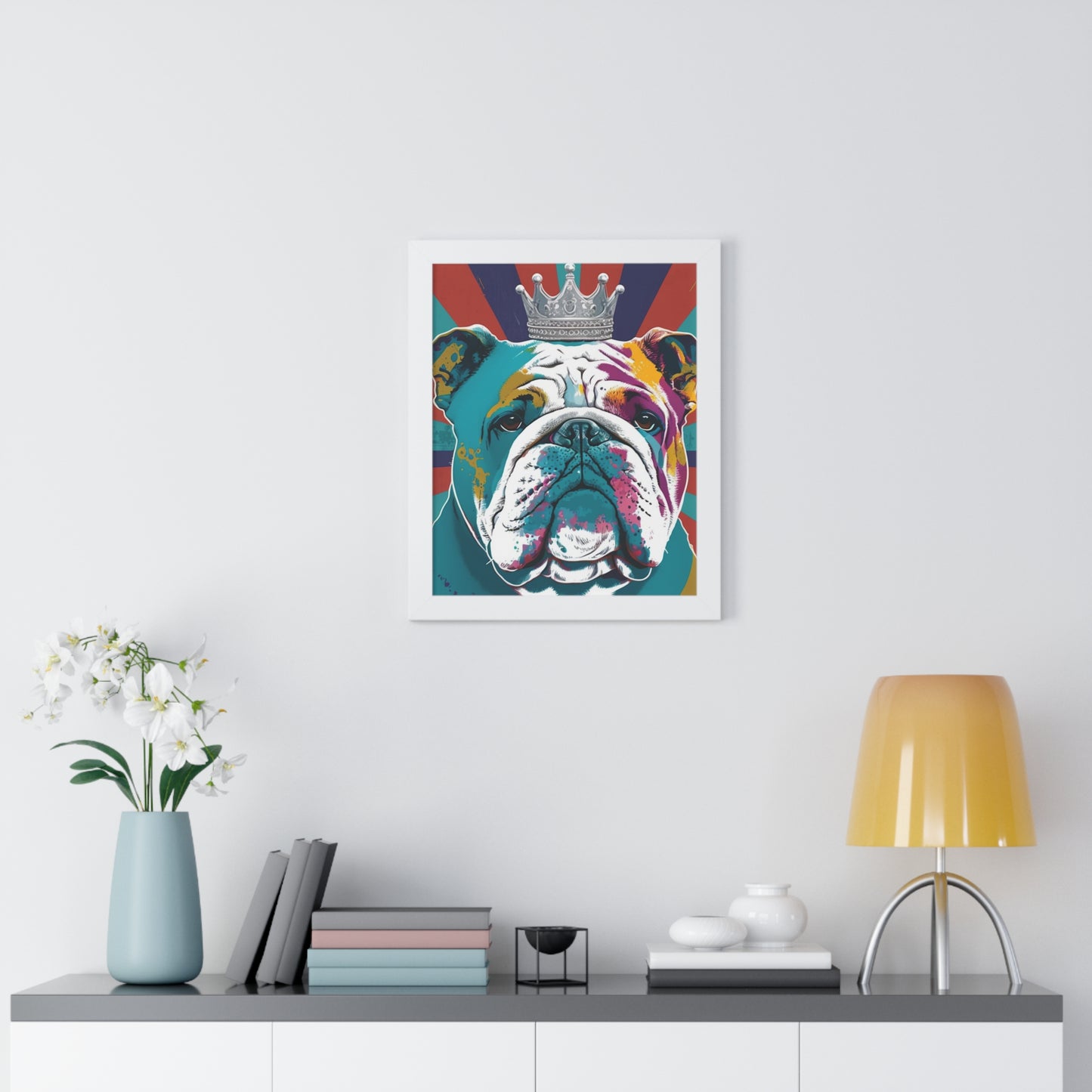 Framed PopArt British Bulldog Print