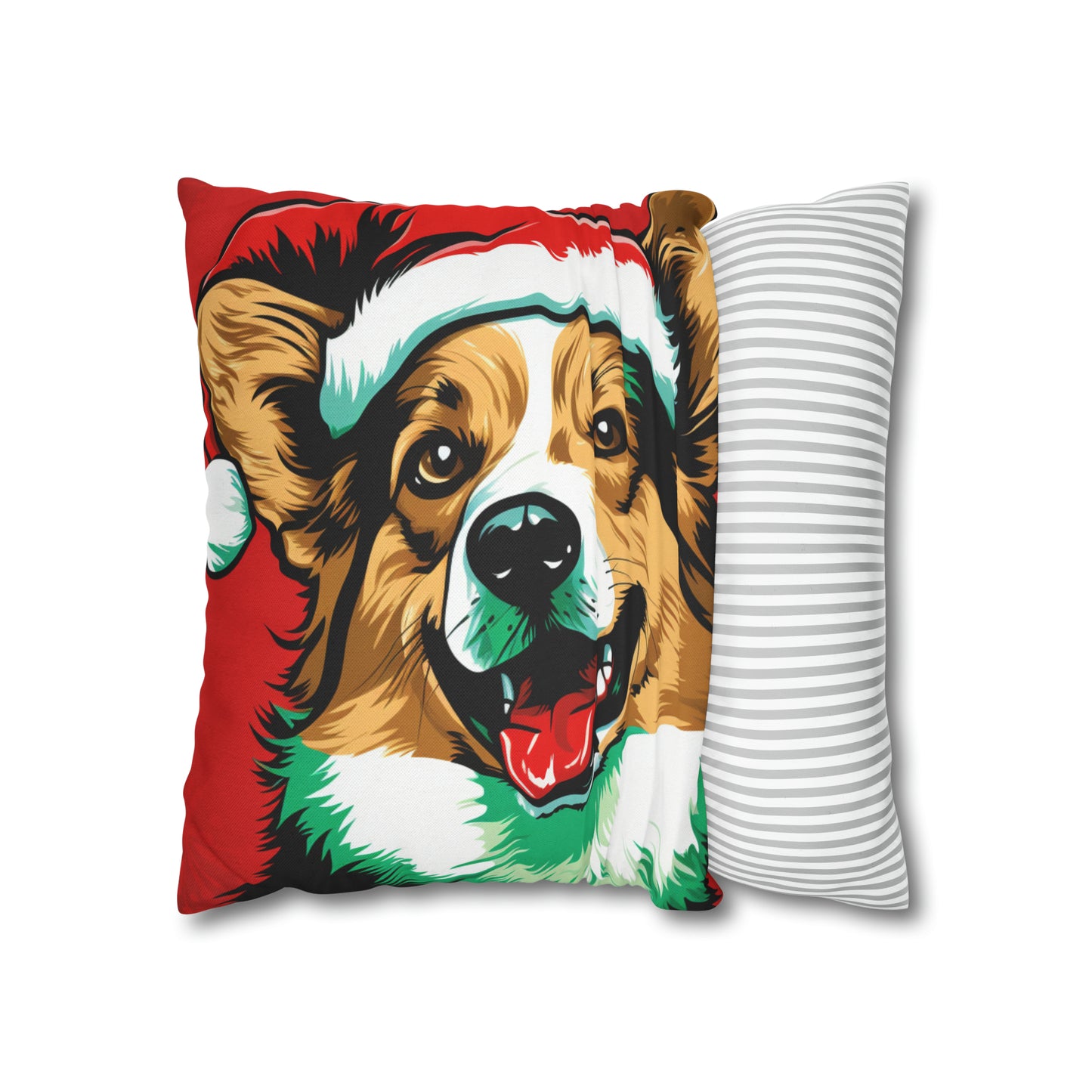 Pop Art Christmas Corgi Cushion Cover 🎨🐕🎄🛋️