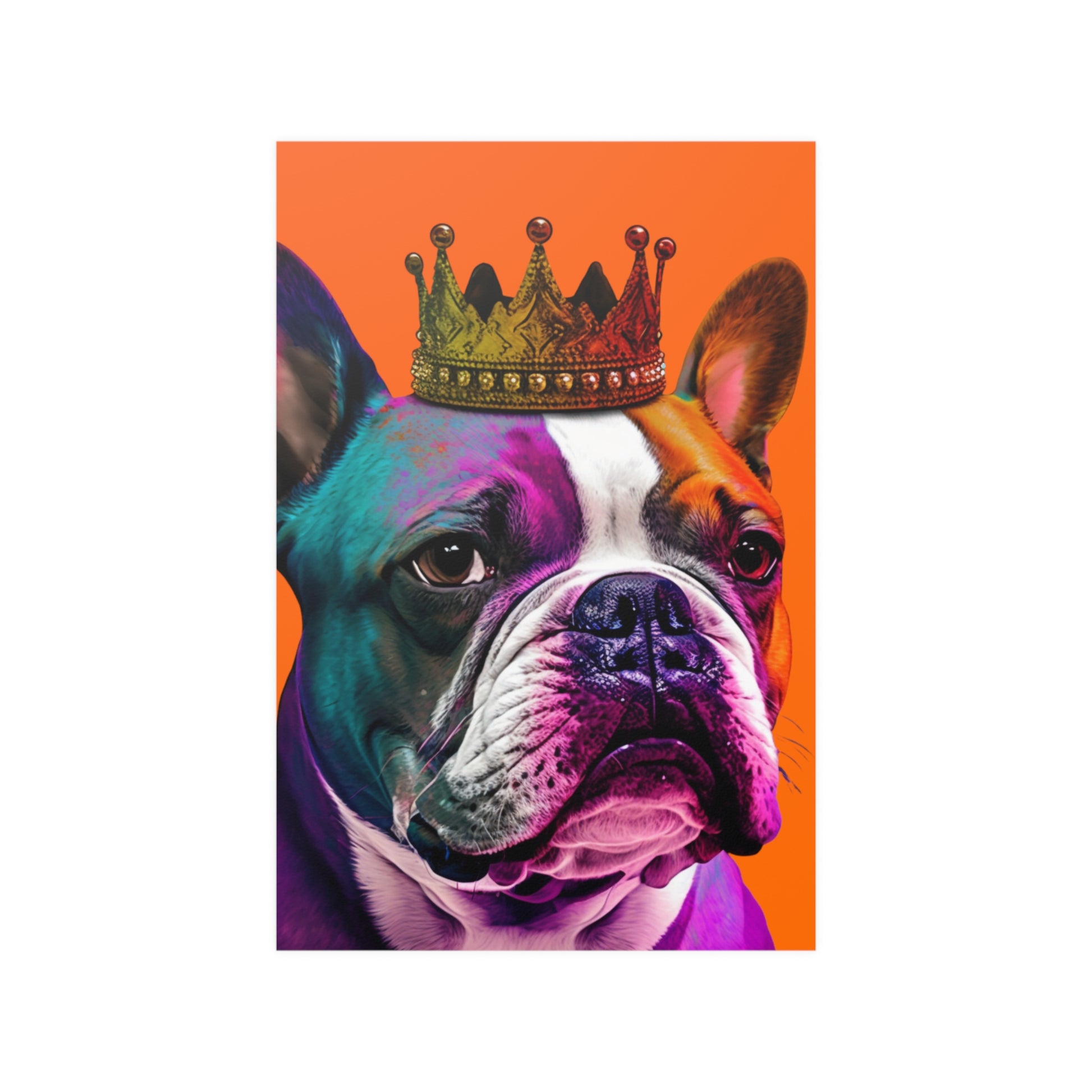 A vibrant PopArt Bully poster featuring a colorful and dynamic design on a vibrant orange background.