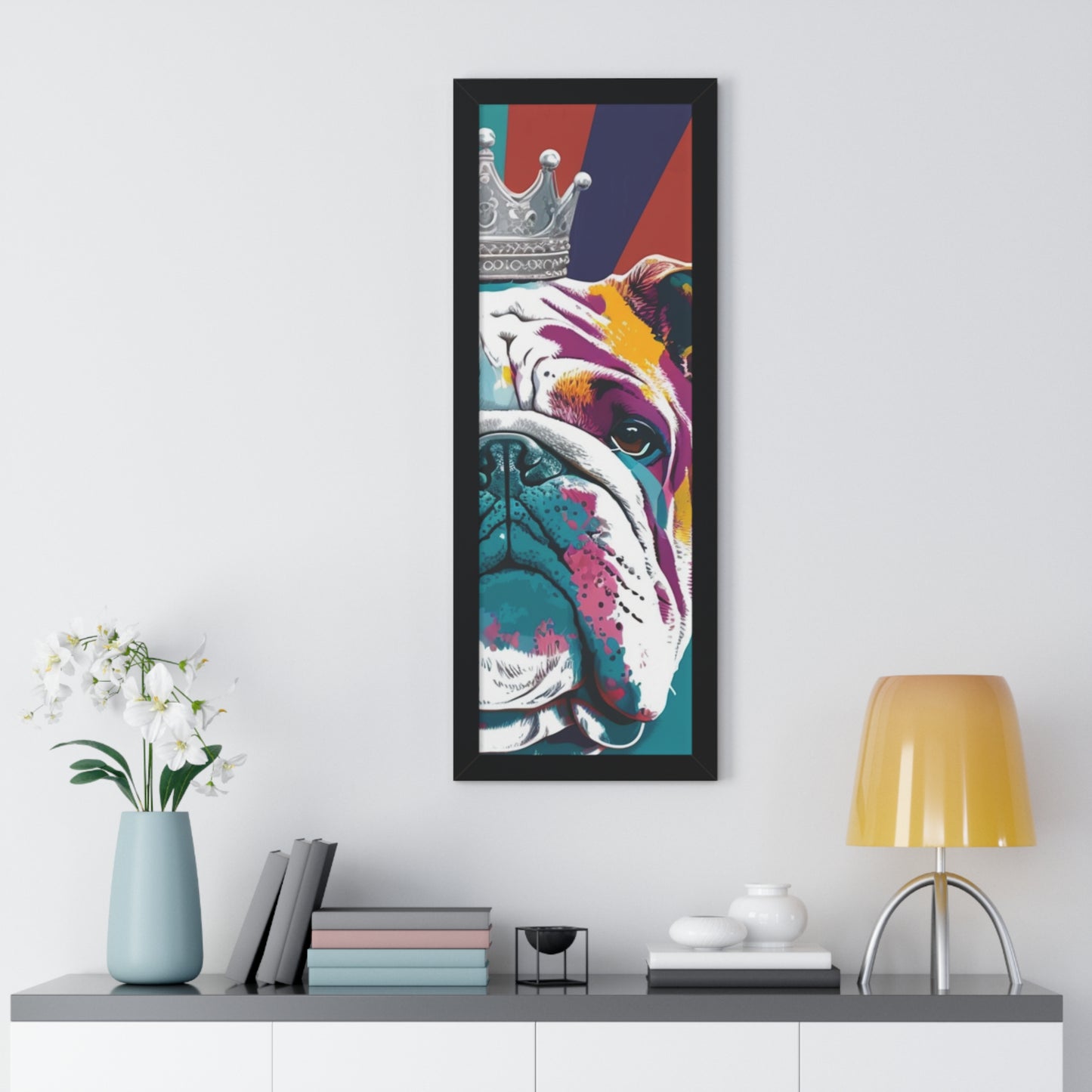 Framed PopArt British Bulldog Print