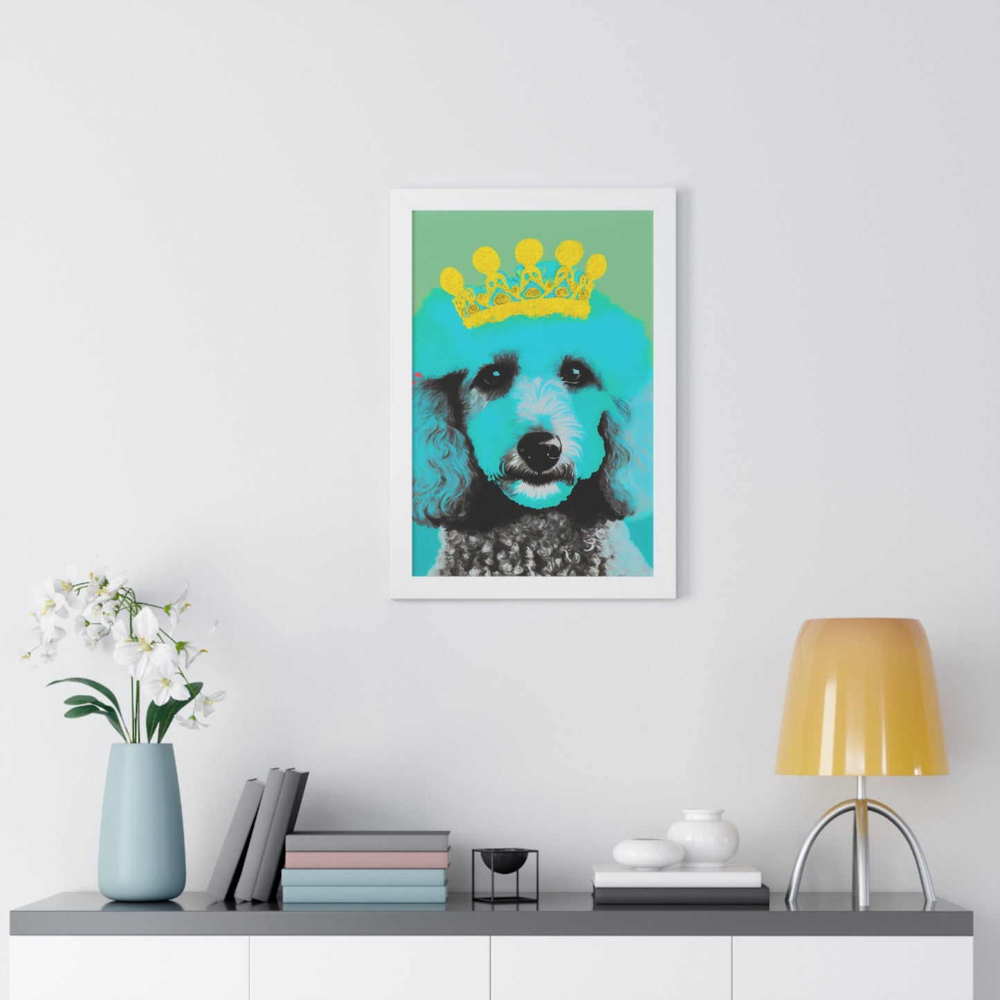 PopArt Poodle Framed Poster