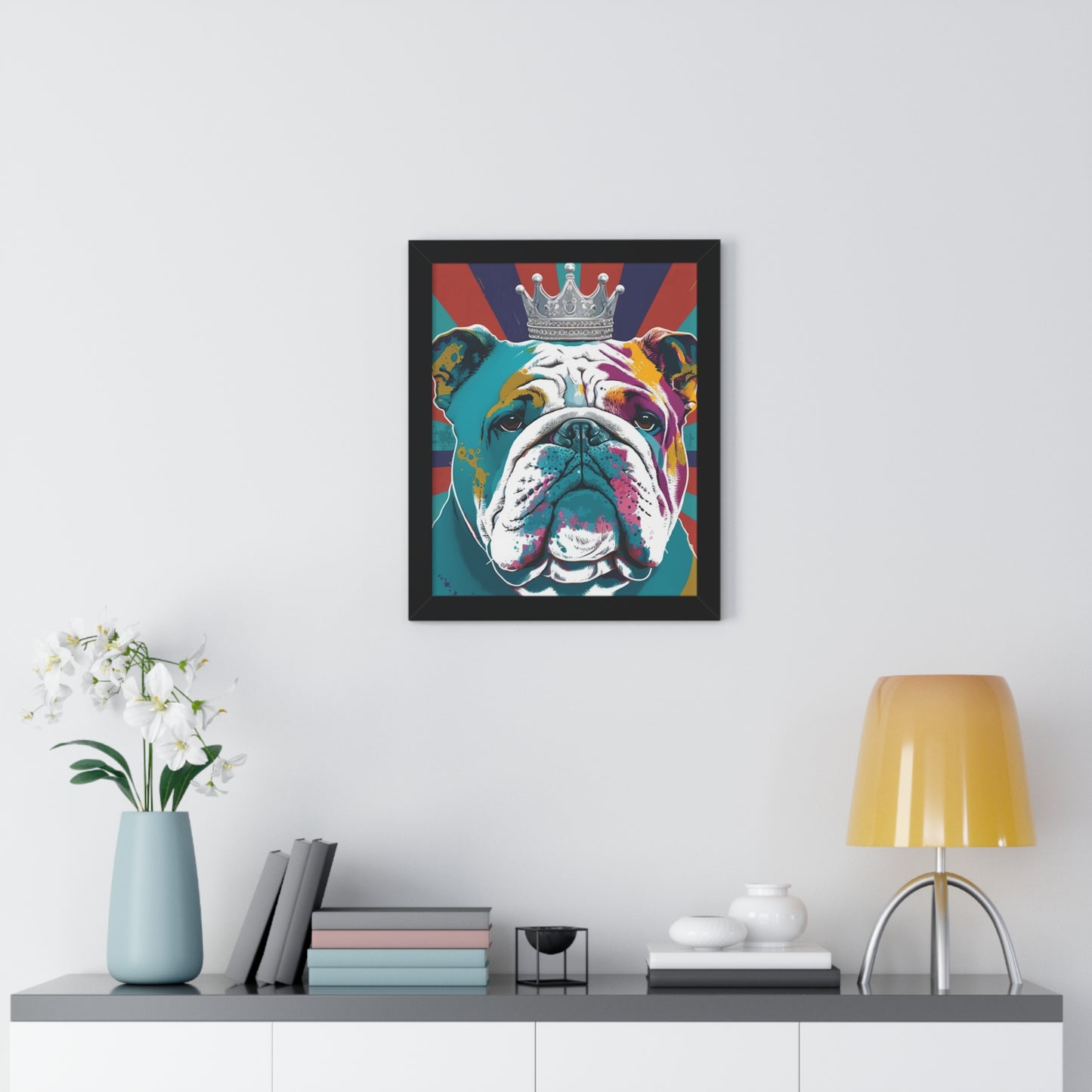 Framed PopArt British Bulldog Print