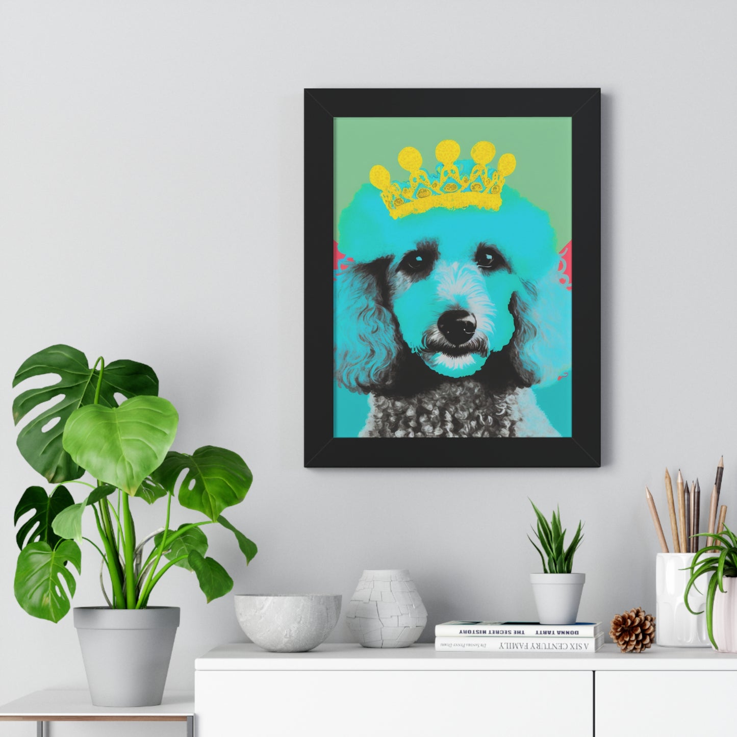 PopArt Poodle Framed Poster