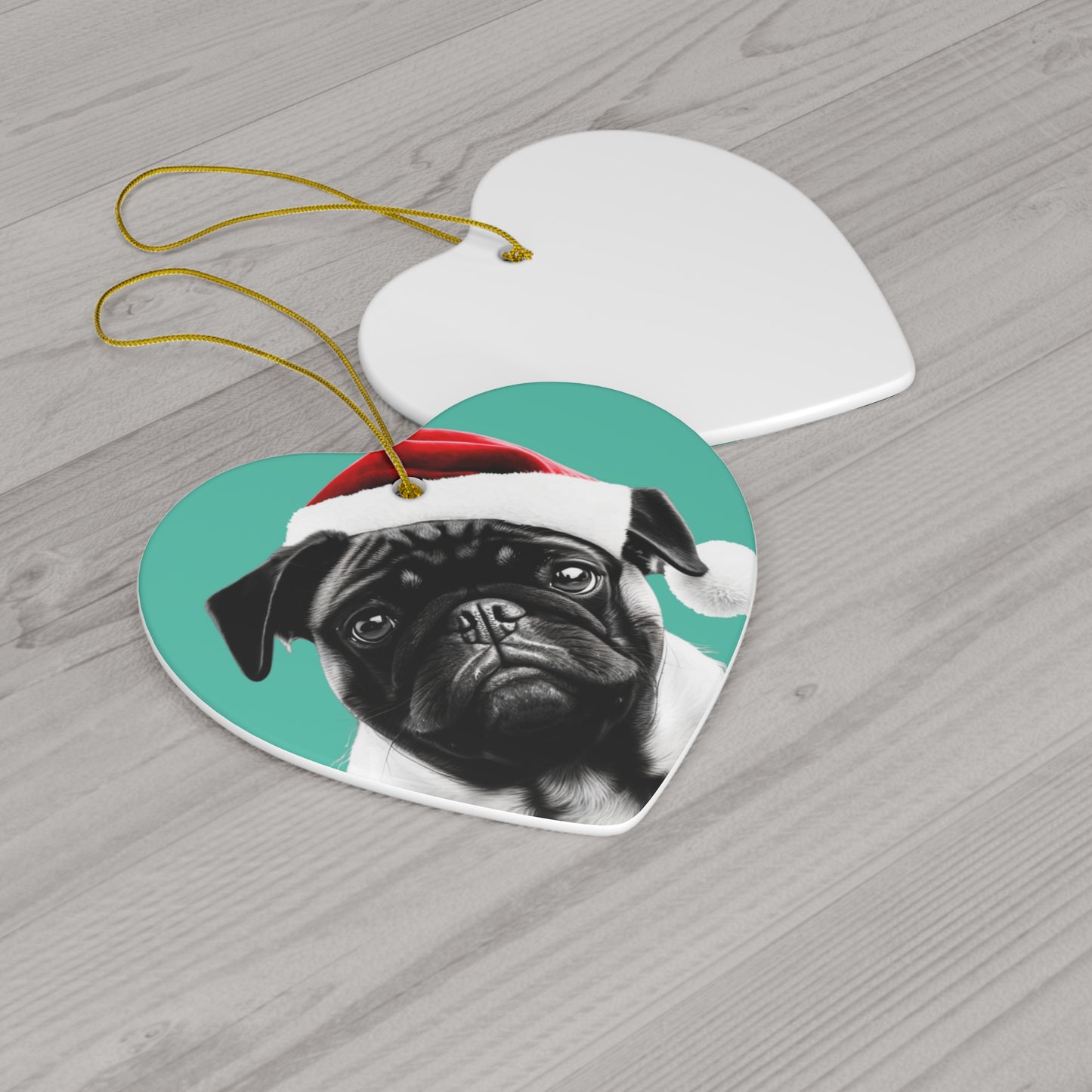 Festive Pug Xmas Tree Ornament - Heartfelt Holiday Joy