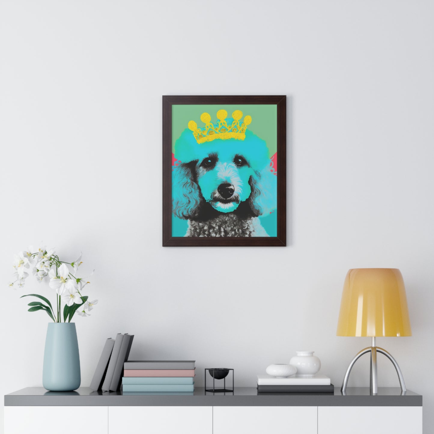 PopArt Poodle Framed Poster