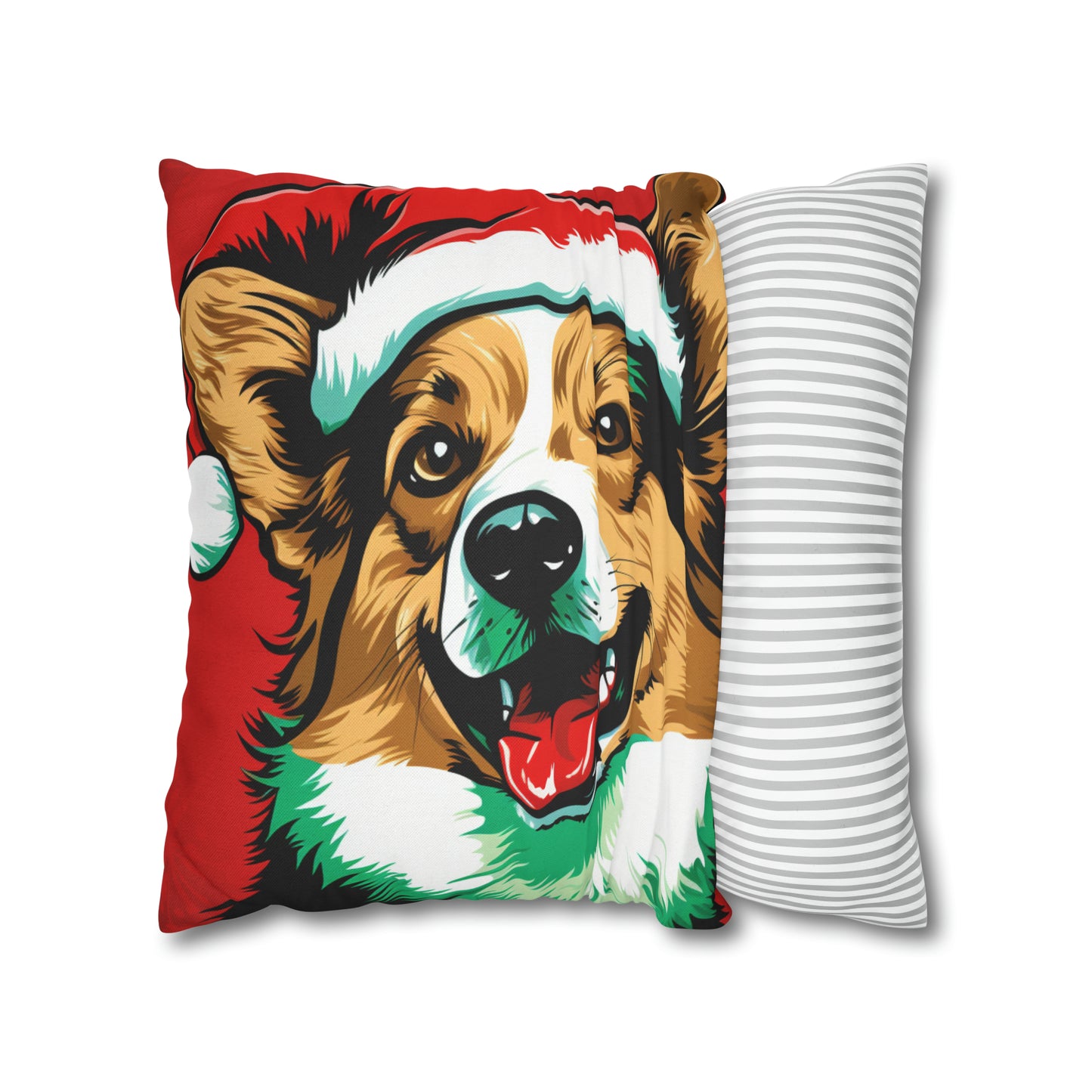 Pop Art Christmas Corgi Cushion Cover 🎨🐕🎄🛋️