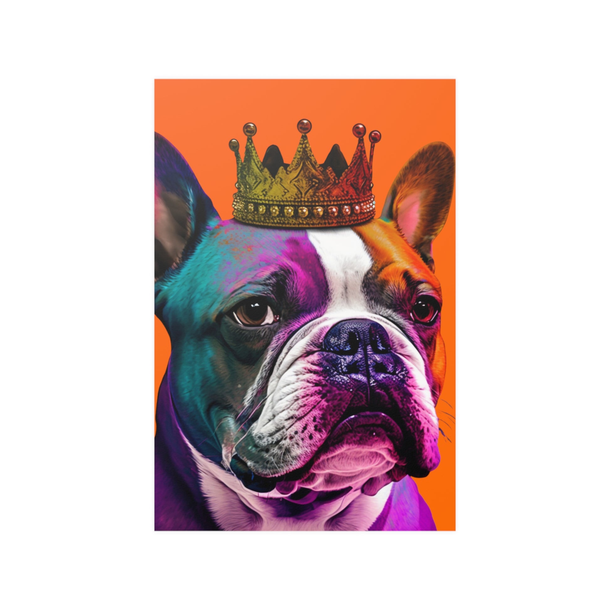 A vibrant PopArt Bully poster featuring a colorful and dynamic design on a vibrant orange background.