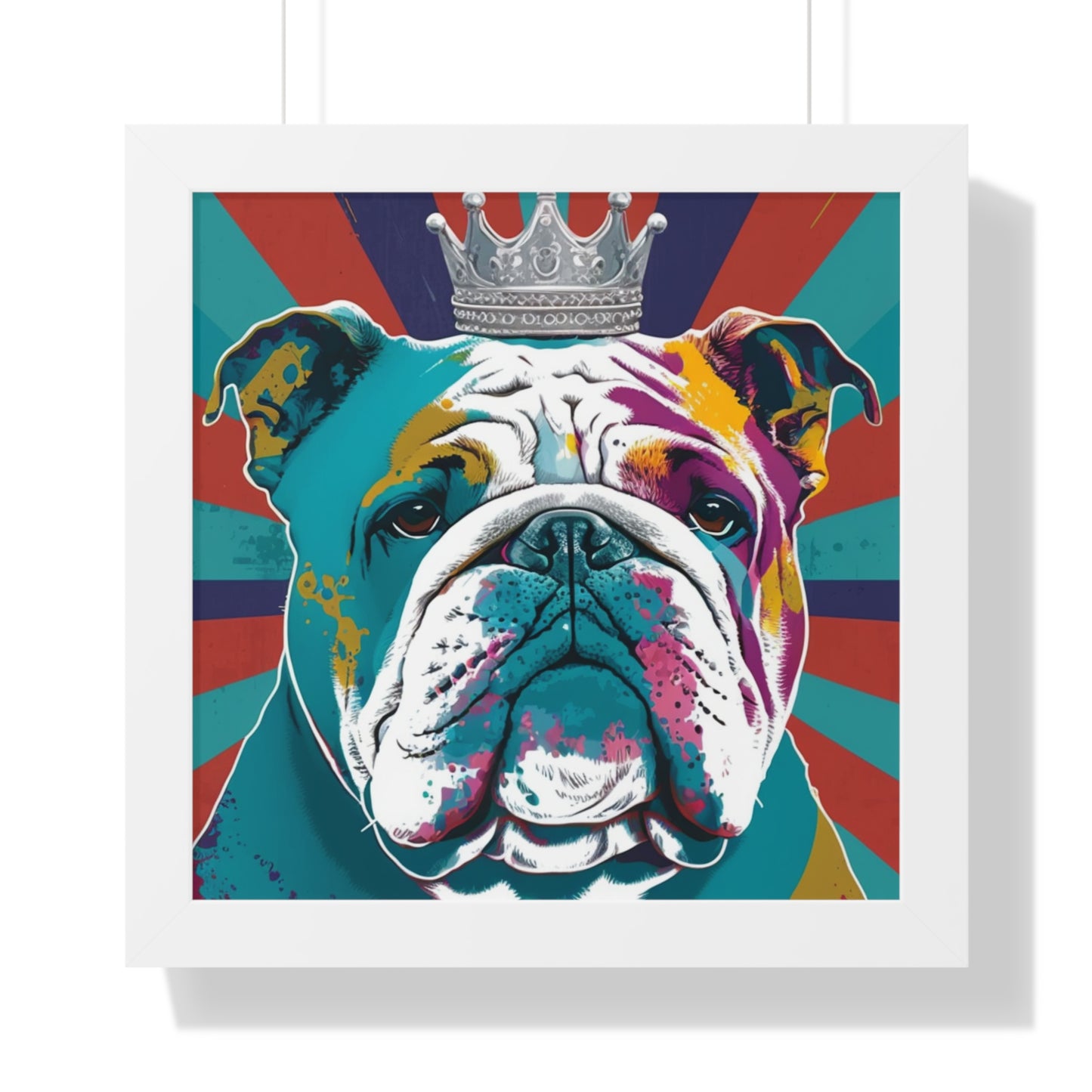 Framed PopArt British Bulldog Print